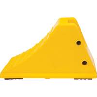 Wheel Chocks with Rubber Tread, Polyurethane, Yellow, 11-1/4" W x 21" D x 12-1/4" H Haskins Industrial Inc.