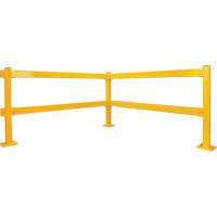Lift-Out Guard Rail, Steel, 3' L x 4" H, Safety Yellow Haskins Industrial Inc.