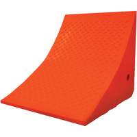 70 Ton Large Equipment Wheel Chock, Urethane, Orange Haskins Industrial Inc.