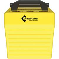 Checkers Safety Heavy-Duty Ultra Class Mining Wheel Chock, HDPE, Yellow, 14-1/2" W x 17-1/2" D x 16" H Haskins Industrial Inc.