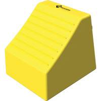 Checkers Safety Heavy-Duty Ultra Class Mining Wheel Chock without Bracket, HDPE, Yellow, 14-1/2" W x 17-1/2" D x 16" H Haskins Industrial Inc.