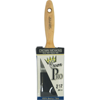 Crown Pro Straight Paint Brush, Bristle, Wood Handle, 2-1/2" Width Haskins Industrial Inc.