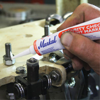 Security Check Paint Marker, 1.7 oz., Tube, White Haskins Industrial Inc.
