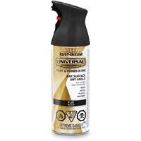 Universal&reg; Enamel Paint & Primer In One, Black, Very Flat, Aerosol Can Haskins Industrial Inc.