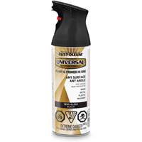 Universal&reg; Enamel Paint & Primer In One, Black, Semi-Gloss, Aerosol Can Haskins Industrial Inc.