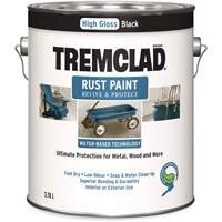 Peinture antirouille &agrave; base d'eau Tremclad, 3,78 L, Gallon, Noir Haskins Industrial Inc.