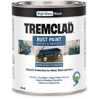 Peinture antirouille &agrave; base d'eau Tremclad, 946 ml, Canette, Noir Haskins Industrial Inc.