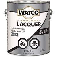 Watco&reg; Lacquer Wood Finish, 3.78 L, Clear, Satin Haskins Industrial Inc.