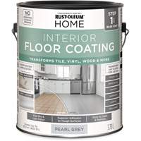 Home Interior Floor Coating System Base Coat, 3.78 L, Water-Based, Very Flat, Grey Haskins Industrial Inc.
