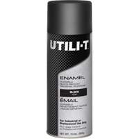 UTILI-T General Purpose Enamel Spray Paint, Black, Gloss, 10 oz./283 g, Aerosol Can Haskins Industrial Inc.