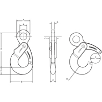 Alloy Steel Eye-Type Self-Locking Hooks Haskins Industrial Inc.