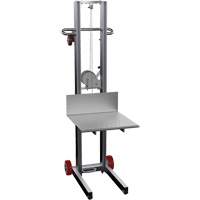 Empileur &agrave; plateforme, M&eacute;canisme Treuil manuel, Capacit&eacute; de 400 lb, Levage max de 58" Haskins Industrial Inc.