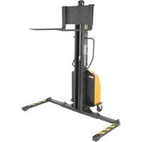 Narrow Mast Powered Lift Stacker, Electric Operated, 1000 lbs. Capacity, 63" Max Lift Haskins Industrial Inc.