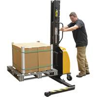 Narrow Mast Powered Lift Stacker, Electric Operated, 1000 lbs. Capacity, 63" Max Lift Haskins Industrial Inc.