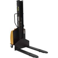Narrow Mast Powered Lift Stacker, Electric Operated, 1000 lbs. Capacity, 63" Max Lift Haskins Industrial Inc.