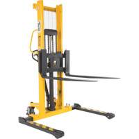 Manual Hydraulic Stacker, Hand Pump Operated, 2000 lbs. Capacity, 63" Max Lift Haskins Industrial Inc.