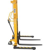 Manual Hydraulic Stacker, Hand Pump Operated, 2000 lbs. Capacity, 63" Max Lift Haskins Industrial Inc.