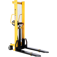 Manual Hydraulic Stacker, Hand Pump Operated, 2000 lbs. Capacity, 63" Max Lift Haskins Industrial Inc.