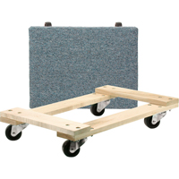Wood Dollies - Medium-Duty, Polyolefin Wheels, 900 lbs. Capacity, 18" W x 24" D x 7" H Haskins Industrial Inc.