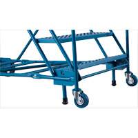 CSA-Certified Rolling Step Ladder with Locking Step, 14 Steps, 30" Step Width, 128" Platform Height, Steel Haskins Industrial Inc.