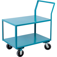 Heavy-Duty Low Profile Shop Carts, 2 Tiers, 18" W x 30" D x 41" H, 2400 lbs. Cap. Haskins Industrial Inc.