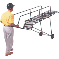 Fold-N-Store Rolling Ladders, 6 Steps, Perforated, 60" High Haskins Industrial Inc.