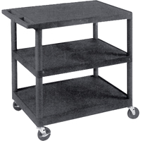 Utility Cart, 3 Tiers, 18" x 34" x 24", 400 lbs. Capacity Haskins Industrial Inc.