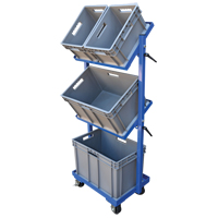 Stock Cart, Steel, 30-11/16" W x 19-1/4" D, 3 Shelves, 300 lbs. Capacity Haskins Industrial Inc.