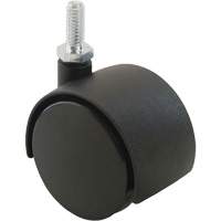 Twin Wheel Caster (300/400 Series), Swivel, 2" (51 mm) Dia., 75 lbs. (34 kg.) Capacity Haskins Industrial Inc.
