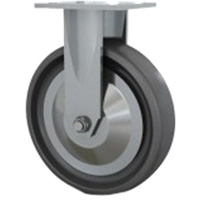 Heavy-Duty Caster, Rigid, 8" (203.2 mm), Solid Elastomer, 1000 lbs. (453.6 kg.) Haskins Industrial Inc.