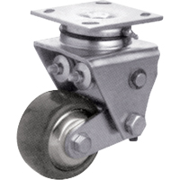 Heavy-Duty Caster, Swivel, 4" (101.6 mm), Solid Elastomer, 900 lbs. (408 kg.) Haskins Industrial Inc.