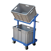 Stock Cart, Steel, 30-11/16" W x 19-1/4" D, 2 Shelves, 200 lbs. Capacity Haskins Industrial Inc.