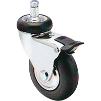 Comfort Roll Caster, Swivel with Brake, 3" (76 mm) Dia., 175 lbs. (79 kg.) Capacity Haskins Industrial Inc.