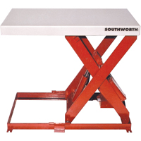 Scissor Lift Table, Steel, 36" L x 20" W, 550 lbs. Capacity Haskins Industrial Inc.