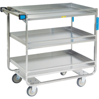 Guard Rail Carts, 3 Tiers, 23" W x 37-1/4" H x 38-5/8" D, 700 lbs. Capacity Haskins Industrial Inc.