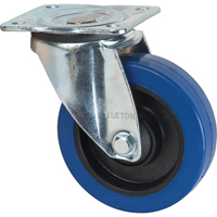 Blue Caster, Swivel, 5" (127 mm), Rubber, 400 lbs. (181 kg.) Haskins Industrial Inc.
