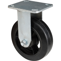 Mold-on Caster, Rigid, 6" (152.4 mm), Rubber, 550 lbs. (249 kg.) Haskins Industrial Inc.