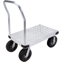 Aluminum Platform Truck, 24" W x 36" L, 1600 lbs. Cap., Pneumatic Wheels Haskins Industrial Inc.