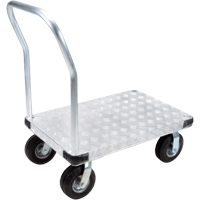 Aluminum Platform Truck, 24" W x 36" L, 1100 lbs. Cap., Flat Free Wheels Haskins Industrial Inc.