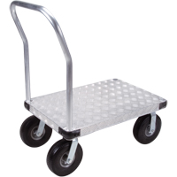 Aluminum Platform Truck, 24" W x 36" L, 1200 lbs. Cap., Flat Free Wheels Haskins Industrial Inc.