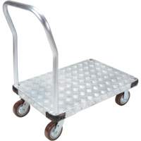 Aluminum Platform Truck, 24" W x 36" L, 3400 lbs. Cap., Polyurethane Wheels Haskins Industrial Inc.