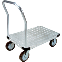 Aluminum Platform Truck, 24" W x 36" L, 4000 lbs. Cap., Polyurethane Wheels Haskins Industrial Inc.