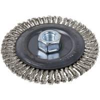 Stringer Bead Brush, 5" Dia., 0.022" Fill, 5/8"-11 Arbor, Stainless Steel Haskins Industrial Inc.