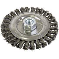 Standard Face Knot Wire Wheel Threaded, 5" Dia., 0.022" Fill, 5/8"-11 Arbor, Steel Haskins Industrial Inc.