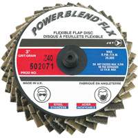 Disque &agrave; lamelles &agrave; rouler Powerblend FLX, 3" x Type R, Grain Z40, Alumine de zirconium Haskins Industrial Inc.