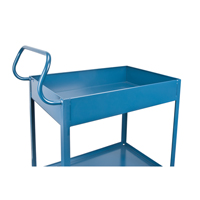 Deep Lipped Service Cart, 2 Tiers, 24" W x 47" H x 36" D, 1200 lbs. Capacity Haskins Industrial Inc.