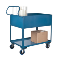 Deep Lipped Service Cart, 2 Tiers, 24" W x 47" H x 36" D, 1200 lbs. Capacity Haskins Industrial Inc.