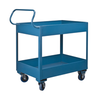 Deep Lipped Service Cart, 2 Tiers, 24" W x 47" H x 36" D, 1200 lbs. Capacity Haskins Industrial Inc.