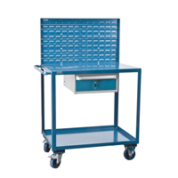 Mobile Service Cart, 2 Tiers, 24" W x 57" H x 40" D, 1200 lbs. Capacity Haskins Industrial Inc.
