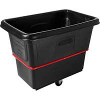 Heavy-Duty Utility Cube Truck, Black Recycled Plastic, 43-1/4" L x 28" W x 33-3/4" H, 12 cu. ft. Volume, 800 lbs. Capacity Haskins Industrial Inc.